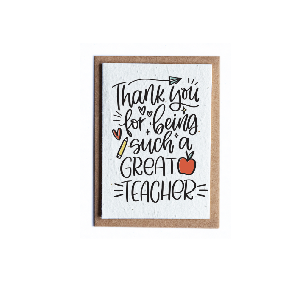 Thank you teacher Seed Paper Card - VIDA Natural