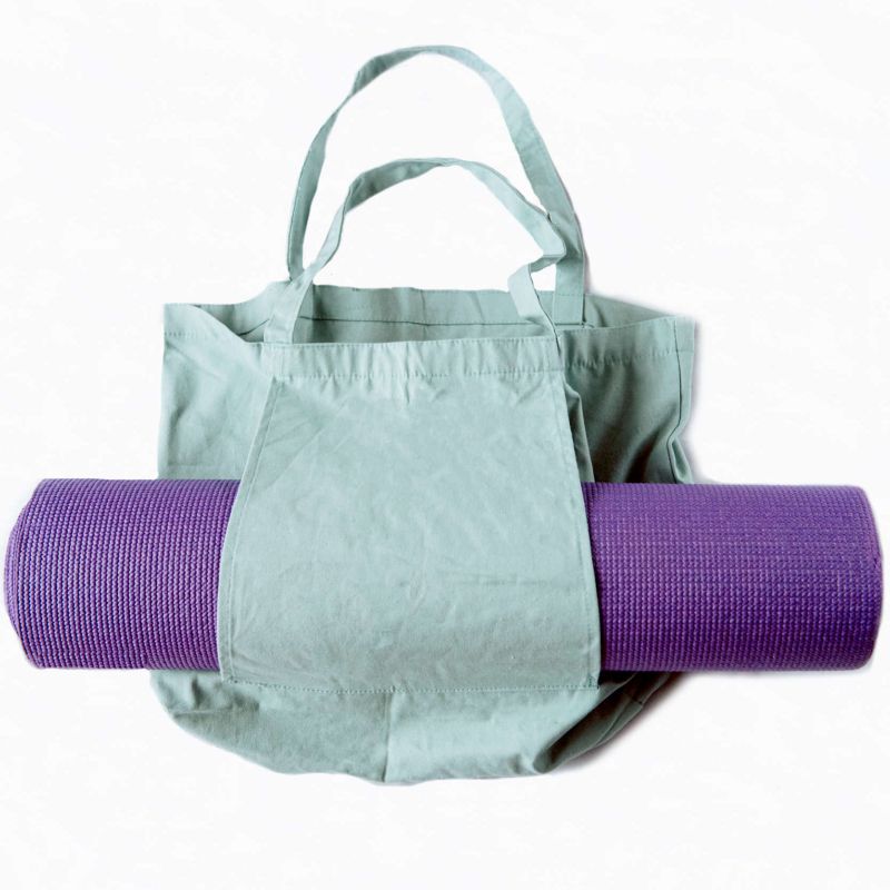 Cotton tote yoga bag - Natural - VIDA Natural